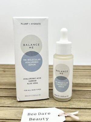 BALANCE ME Tri-Molecular Hyaluronic Serum Full Size 30ml 1.01 fl.oz NIB