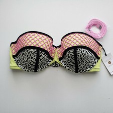 Shade  Shore NWT Animal Print Vacay Bandeau Bikini Top Size 38B