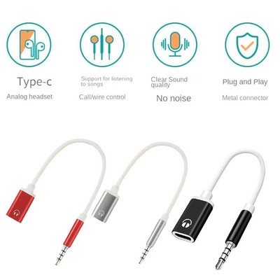 USB 3.1 Type C Male To 3.5mm Headphone Earphone Jack Adapter Female U Cable DEH