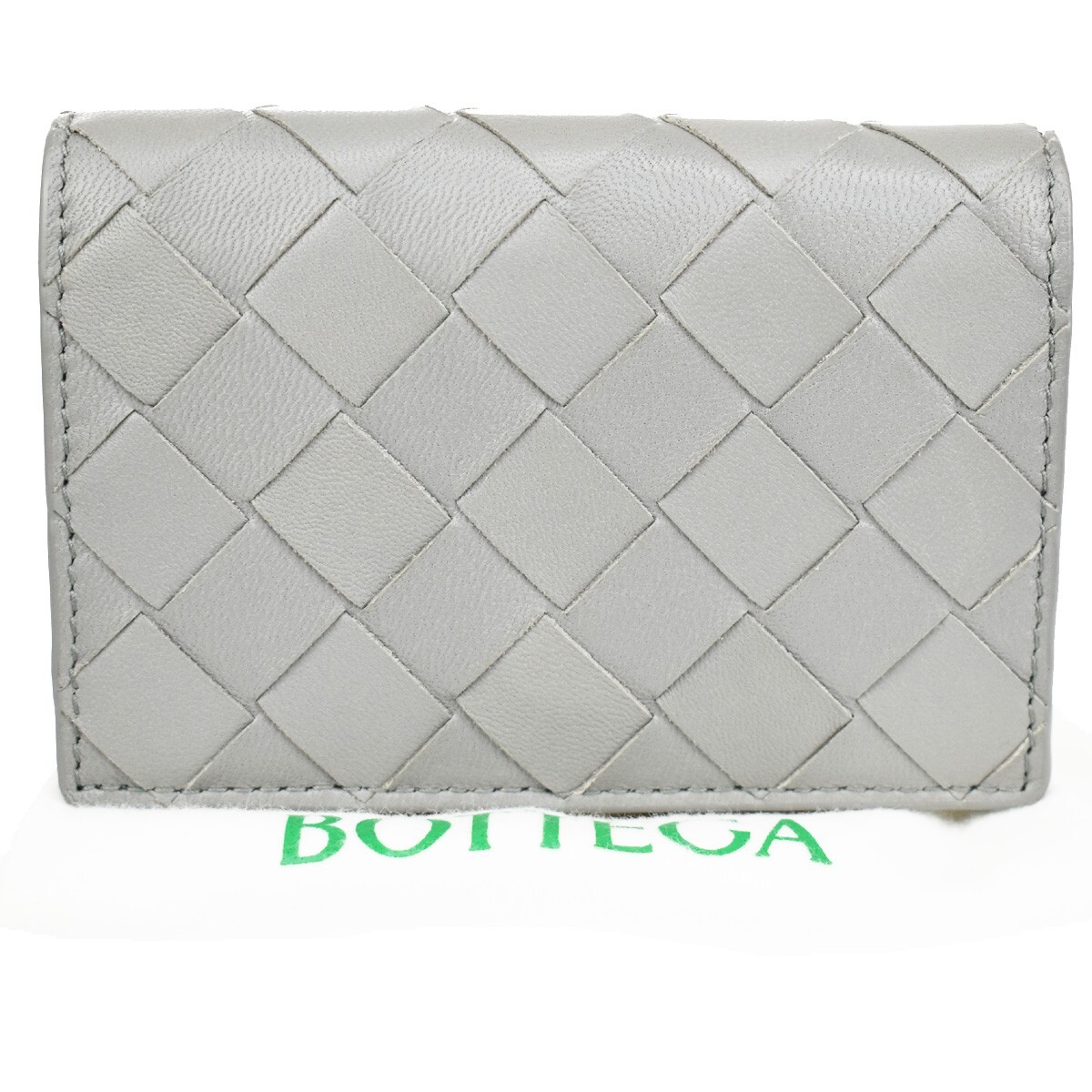 BOTTEGA VENETA Logo Intrecciato Bifold Card Case Leather