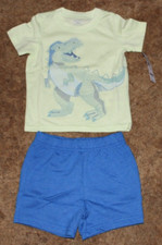 Boys Carters NWT 2 pc dinosaur short set size 18 months