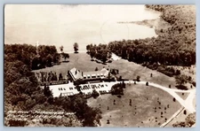 Angola Indiana 1942 Potawatomi Inn Pokagon State Park Real Photo Postcard RPPC 