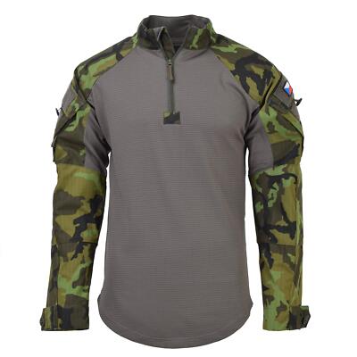 Original Czech army tactical combat shirts ubac woodland camo long sleeve  NEW