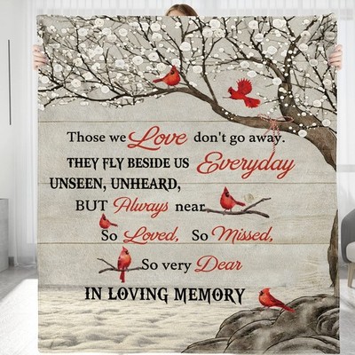Personalized Memorial Blanket Gift, in Loving Memory, Blanket Memorial Gift f...
