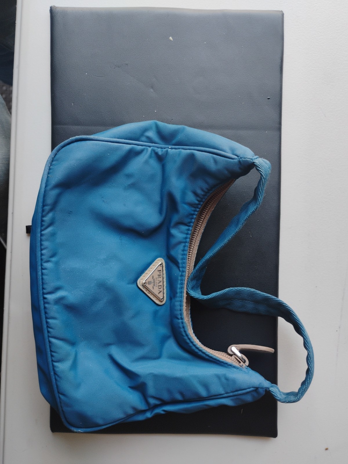 Prada Mini Nylon Crossbody Bag in Classic Black