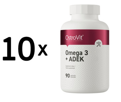 10 x OstroVit Omega 3 + ADEK - 90 caps (94,39 EUR/kg)