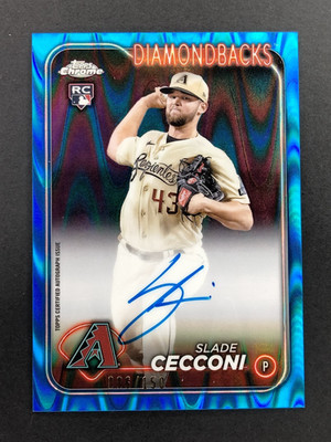 2024 Topps Chrome - Rookie Autographs Slade Cecconi #RA-SCE Blue RayWave...