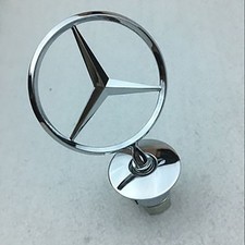 Heavy Duty Premium Chrome Hood Emblem Badge Compatible with Mercedes-Benz C E S