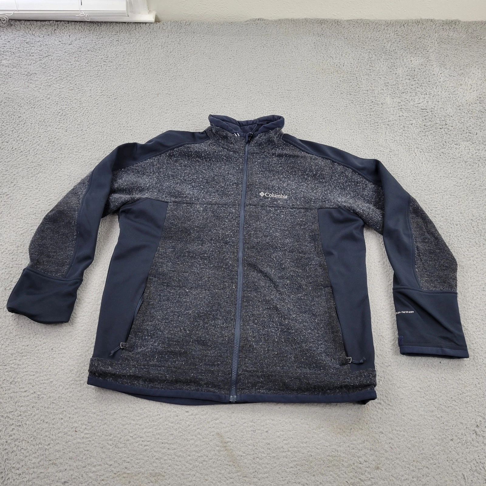 Columbia Softshell Jacket Mens Large Omni-Wind Block Tectonic Omni Heat Full Zip