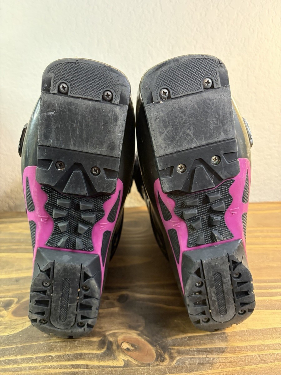 K2 Minaret 100 Series Ski Boots Black Pink Grey Women Sz 24/24.5