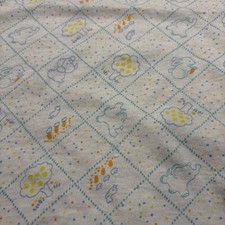 VTG Carter's Bassinet Sheet Baby Cotton Bunnies Carrots Dots Dogs Birds Trees