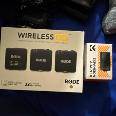 Rode Wireless GO Wireless Microphone System, 32-bit Float Recording, Black