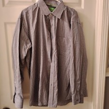 Forsyth Of Canada Men's XL Dress Shirt Red Green Check Long Sleeve