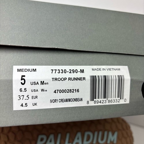 Sneakers Palladium Troop Runner avorio crema/trame di luna taglia 6,5 - Foto 8 di 12