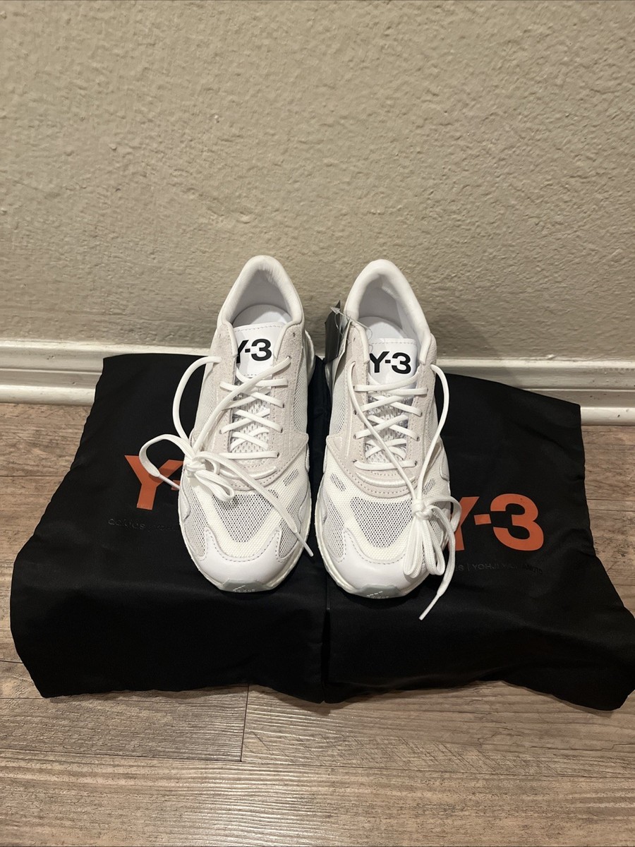 NEW Y-3 Rhisu Run Mens White FU8505 Size AUTHENTIC