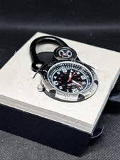 Clip on Sports Outdoor Quartz Watch With Compass Silver Tone 41mm Round Analog