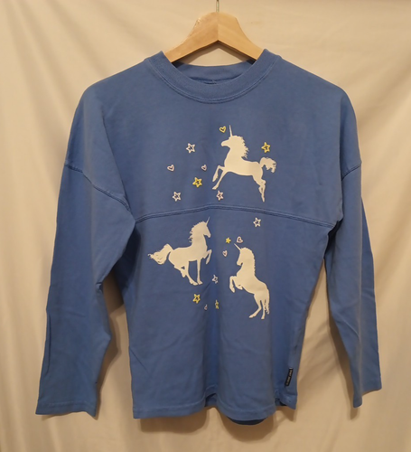 Spirit Jersey MGM Resorts Unicorn Bellagio Shirt Girls Large Blue