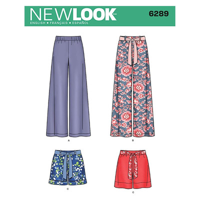 Misses Pull On Pant or Short Sewing Pattern Sizes 8 to 18 Multilingual Instru...