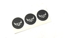 3x GPU Graphics Card Fan Round Sticker Label Decal for ASUS TUF, 29mm