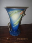 New ListingROSEVILLE BLUE 2 HANDLED PINECONE VASE # 706-6