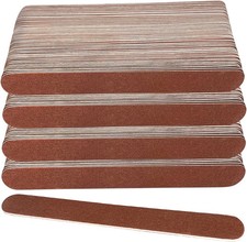 100 Pcs Wooden Nail Files, 7 Inches Emery Board Nail File for Nature Nails, Mani