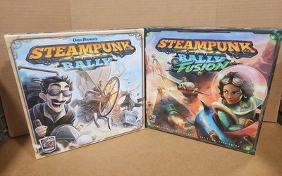 Steampunk Rally Board Game + Steampunk Rally Fusion Complete 