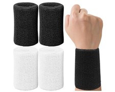 6 Inch Wrist Sweatbands Tennis Wrist Bands Absorbent Sweat Band for Men hot