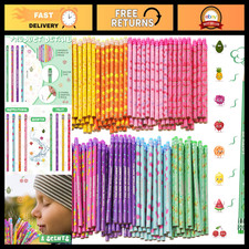 100 Pcs Scented Wood Pencils Bulk for Kids - Fun Colorful Writing Supplies