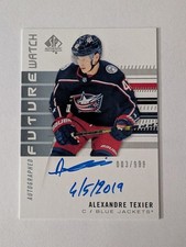 2019-20 Alexandre Texier UD SP Authentic Future Watch unscrib  /999 Rookie RC