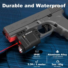 650 Lumen Pistol Laser Light Combo Handgun Laser Flashlight Green/Blue/Red Sight