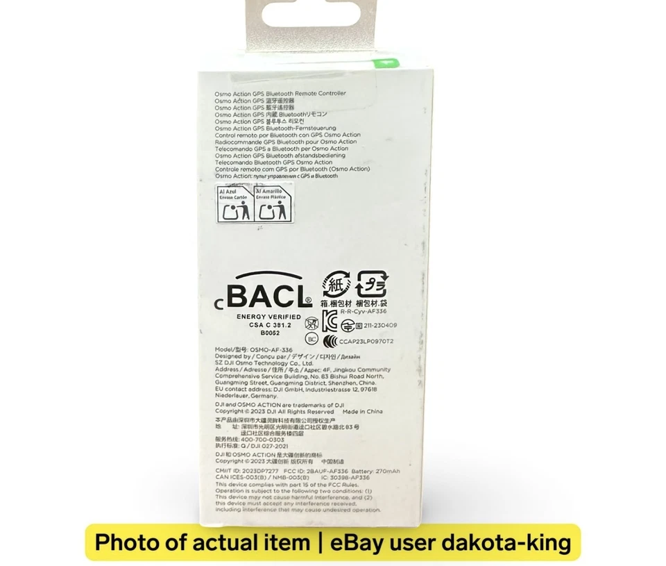 DJI Osmo Action 5/4 GPS Bluetooth Remote Controller OSMO-AF-336 *FACTORY SEALED* - Image 2 of 4