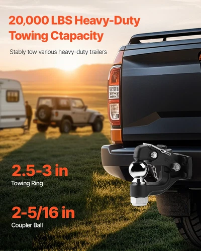 Pintle Hook, 20000 lbs Towing Capacity, Trailer Hitches Receiver Hook Combinatio