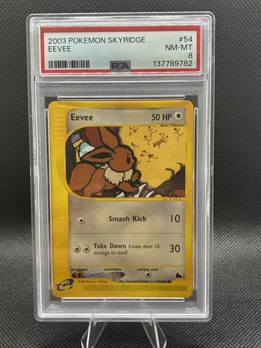 2003 Pokemon Skyridge Eevee Non-Holo #54 PSA 8