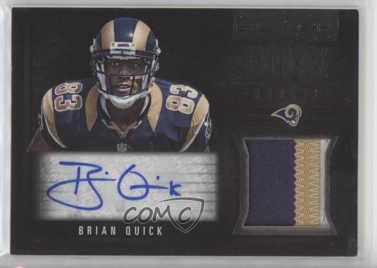 2012 Black Onyx Rookie Materials Signatures Prime 5/10 Brian Quick Auto RC pa4
