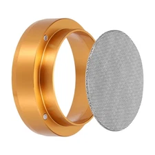 51MM Espresso Dosing Funnel Set, Dosing Funnel with Puck Screen, Gold Tone