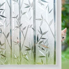 Window Privacy Film Nonadhesive Bamboo Window Film Glass Window Coverings For Be