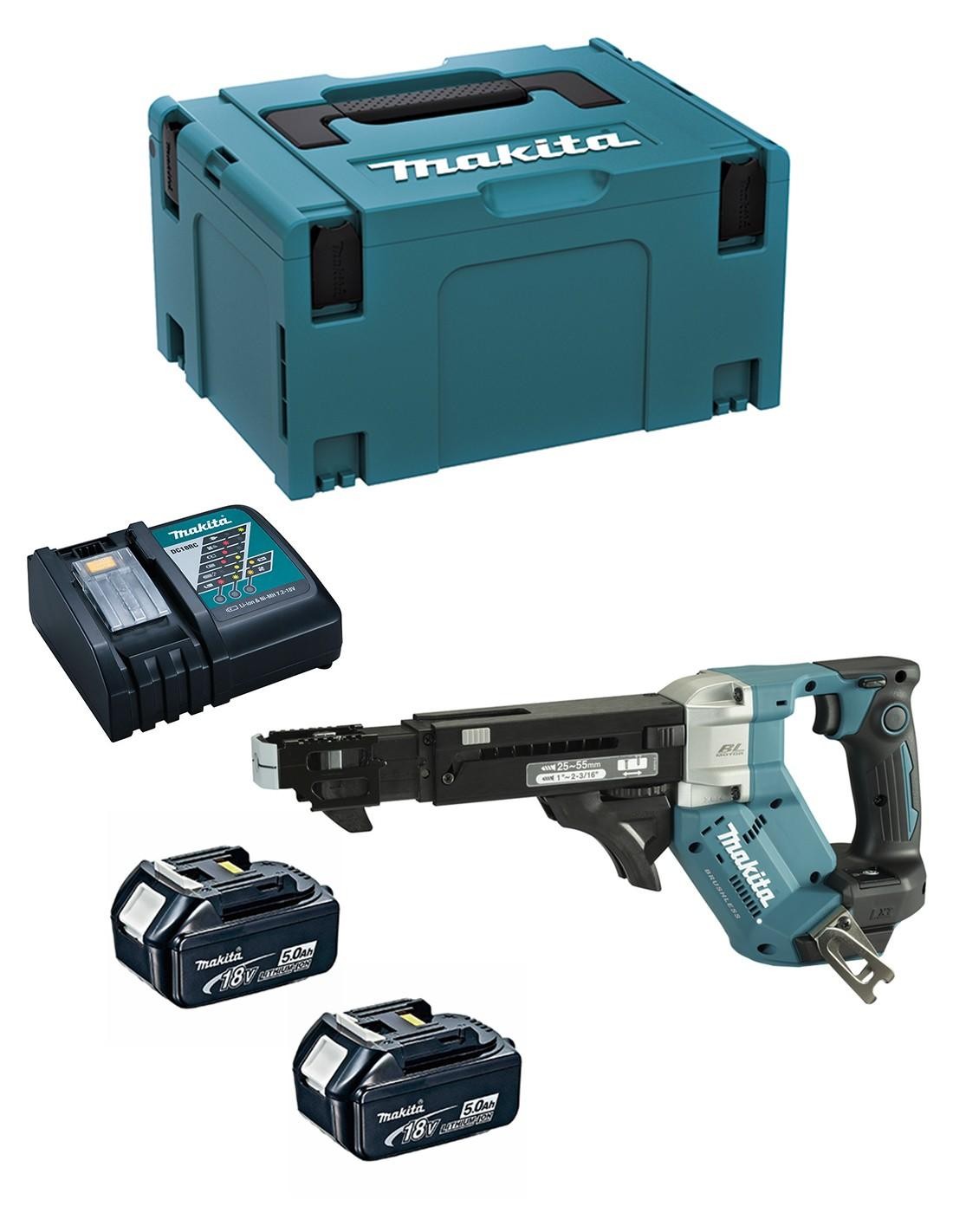 Avvitatore Automatico MAKITA DFR551RTJ (2 x 5,0 Ah + DC18RC + MAKPAC 3)