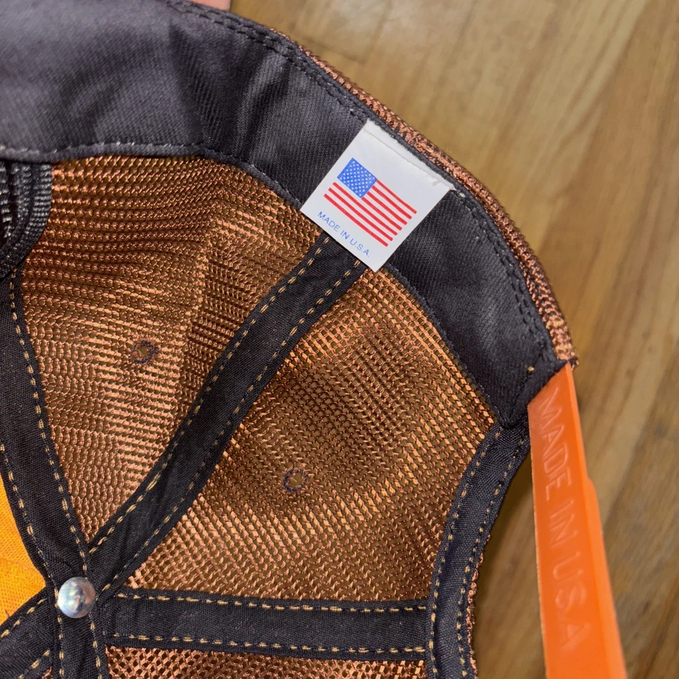 Von Dutch Trucker Hat Orange Yellow Camo Embroidered Logo Patch Snapback Cap USA - Image 4 of 4