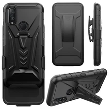 For Kyocera DuraSport 5G /UW Case Holster Belt Clip Phone Cover + Tempered Glass