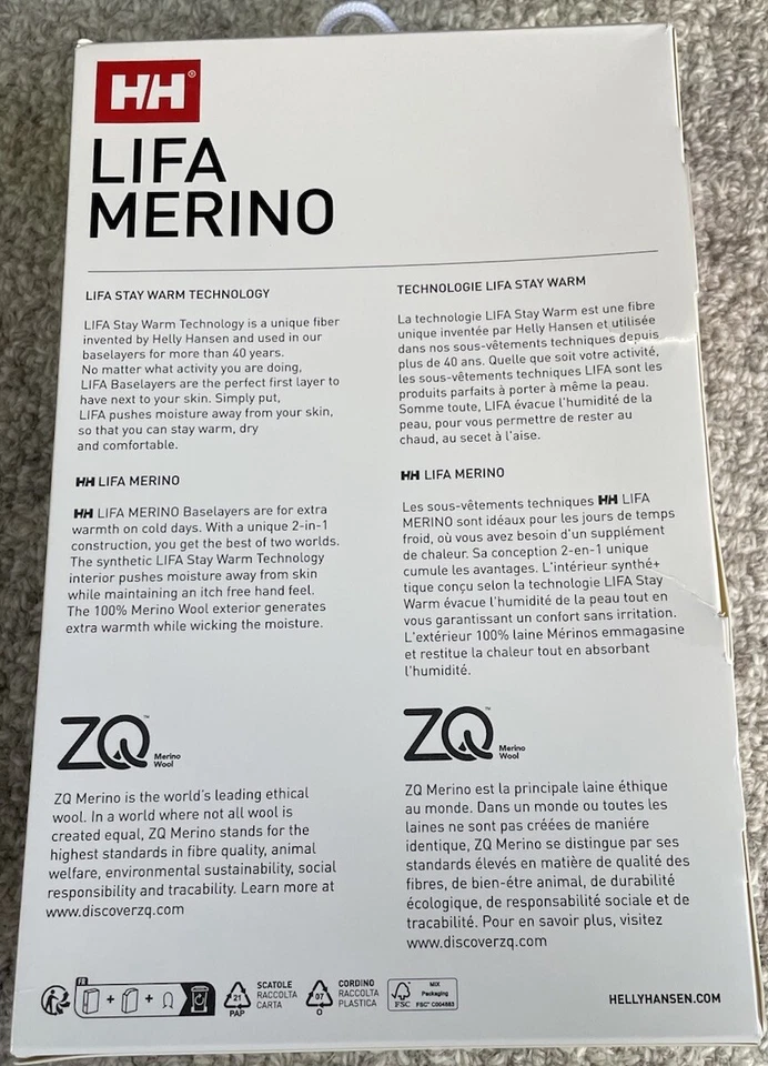 Pantalón para mujer Helly Hansen HH LIFA® Merino aislamiento capa base, colorido M Foto 3 de 4