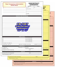 SUB CONTRACT AGREEMENT  Custom Printed 2 or 3 Part Carbonless