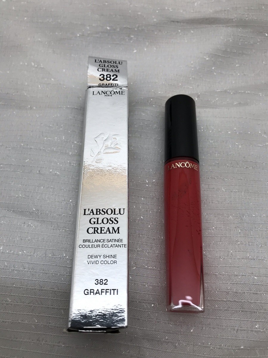 Lancome Pink Lipgloss L'Absolu Lip Gloss Cream Dewy Shine 382