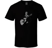 George Jones Distressed Faded Look Black T Shirt