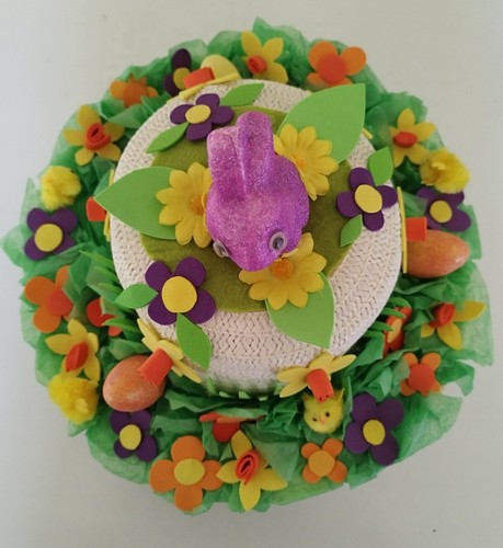 Pretty girls unicorn/rainbow Handmade Easter Bonnet Hat , , Easter Parade - 第 4/5 張圖片