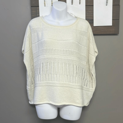 Torrid Cream Sleeveless Knitted Delicate Classic Pullover Sweater Top- 00/0- M/L