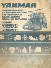 Yanmar Boat Yacht Engine 1GM10 2GM20F 3GM30F 3HM35F Operators Instruction Manual