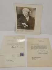Vintage Signed Bess Truman & MJ Connely Typed Letters