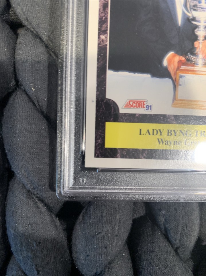 1991 SCORE AMERICAN LADY BYNG TROPHY 434 WAYNE GRETZKY HOF PSA 10 GEM 1991-score-american-lady-byng-trophy-434-wayne-gretzky-hof-psa-10-gem