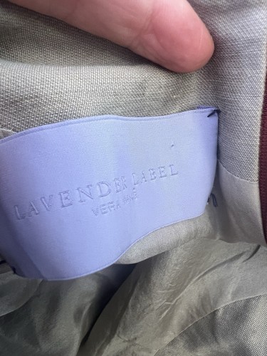 VERA WANG LAVENDER LABEL COCKTAIL DRESS RED JEWELED RED COLORBLOCK LINEN SHIFT 8 - Picture 15 of 19