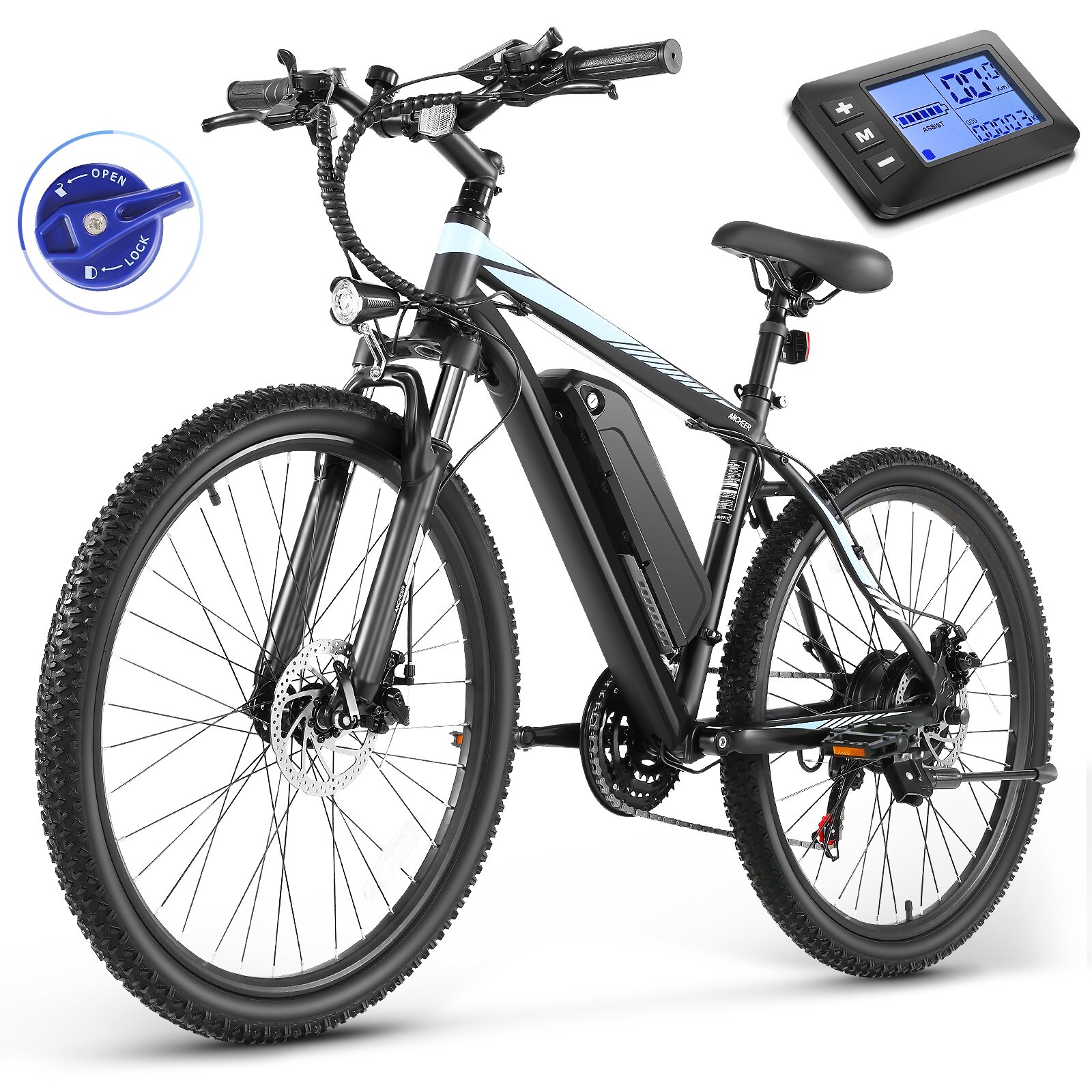500W City Mountain Bike 26in Electric Hybrid Bike 21-Speed 2